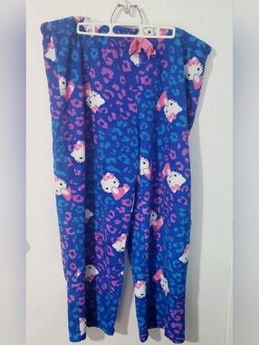 Hello Kitty Fleece Pajama Bottoms Women's XXL Sz. 19 Sanrio